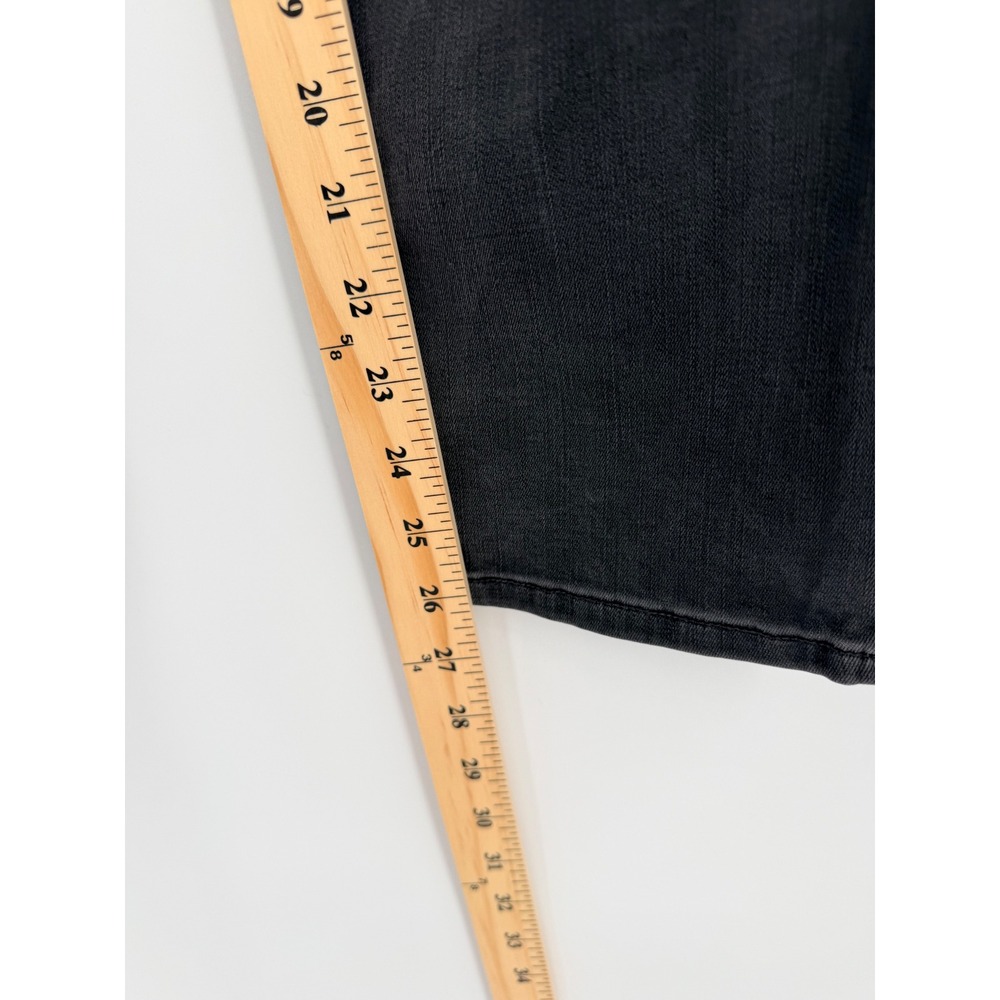 FRAME Le High Straight‎ Jeans Maverick Rips Black Distressed 30 LHST208 - Picture 7 of 10